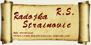 Radojka Strainović vizit kartica